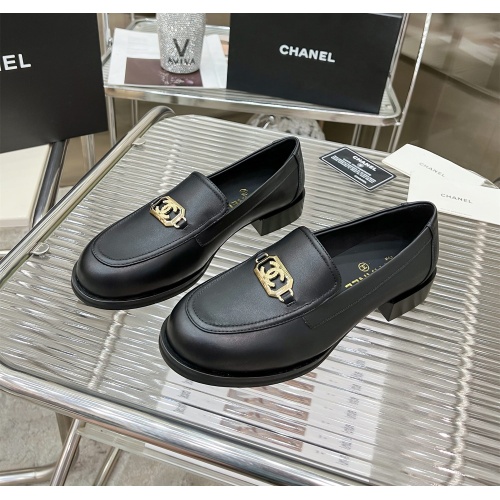 Wholesale Chanel Leather Shoes For Women #1245847 $115.00 USD, Wholesale Quality Replica Chanel Leather Shoes