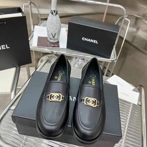 Replica Chanel Leather Shoes For Women #1245847 $115.00 USD for Wholesale