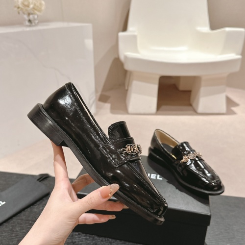 Replica Chanel Leather Shoes For Women #1245852 $115.00 USD for Wholesale