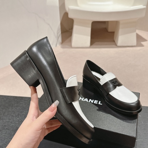 Replica Chanel Leather Shoes For Women #1245858 $118.00 USD for Wholesale