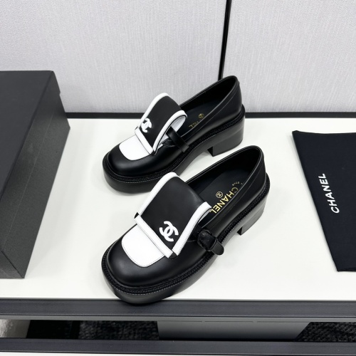 Wholesale Chanel Leather Shoes For Women #1245864 $118.00 USD, Wholesale Quality Replica Chanel Leather Shoes