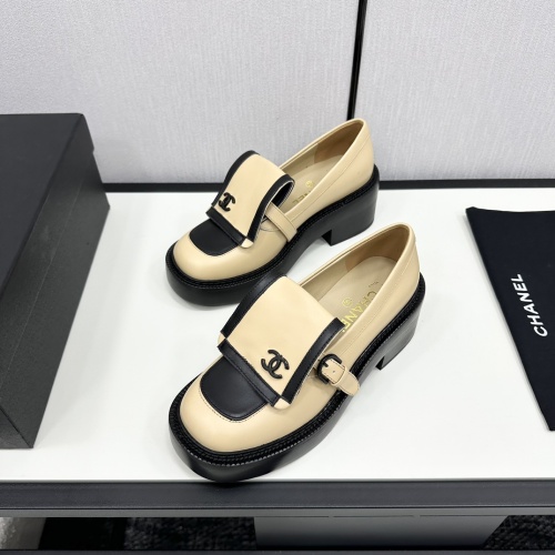 Wholesale Chanel Leather Shoes For Women #1245865 $118.00 USD, Wholesale Quality Replica Chanel Leather Shoes