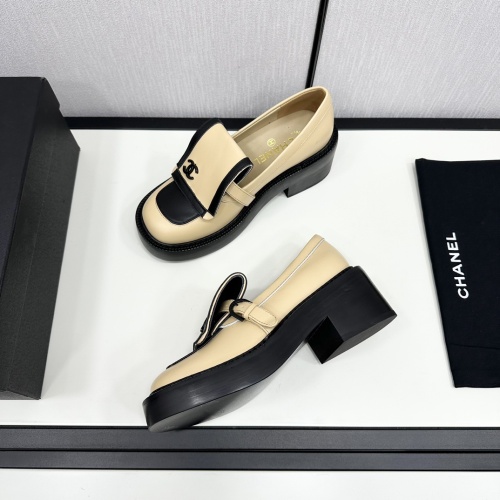 Replica Chanel Leather Shoes For Women #1245865 $118.00 USD for Wholesale