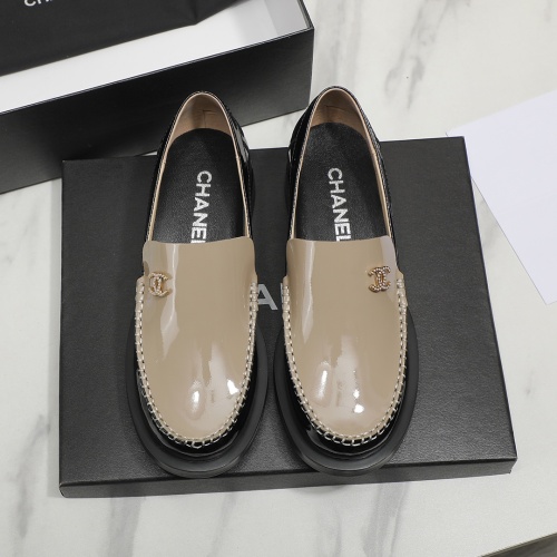 Replica Chanel Leather Shoes For Women #1245866 $100.00 USD for Wholesale