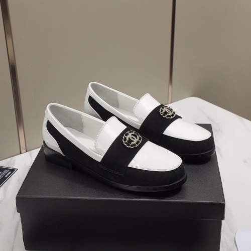 Wholesale Chanel Leather Shoes For Women #1245870 $96.00 USD, Wholesale Quality Replica Chanel Leather Shoes