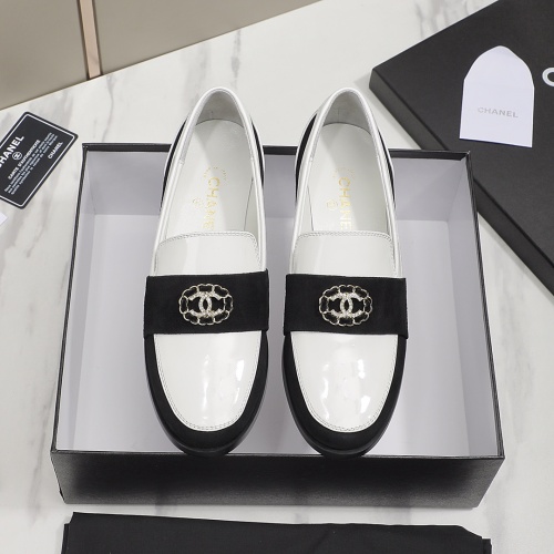 Replica Chanel Leather Shoes For Women #1245870 $96.00 USD for Wholesale