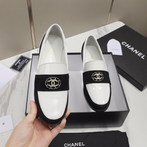 Replica Chanel Leather Shoes For Women #1245870 $96.00 USD for Wholesale