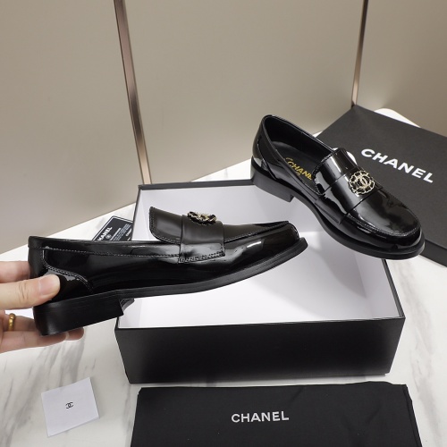 Replica Chanel Leather Shoes For Women #1245873 $96.00 USD for Wholesale