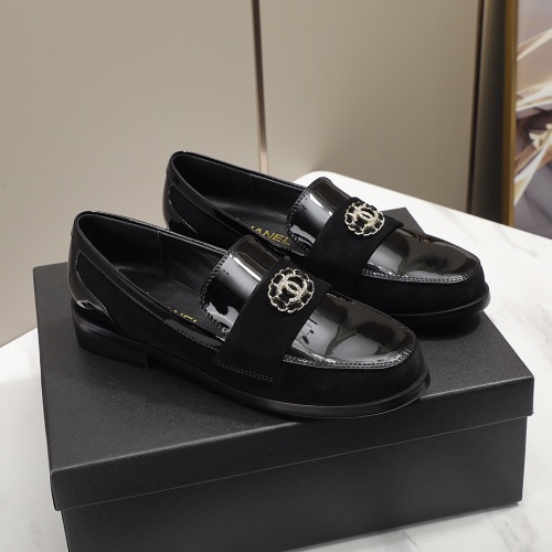 Wholesale Chanel Leather Shoes For Women #1245874 $96.00 USD, Wholesale Quality Replica Chanel Leather Shoes