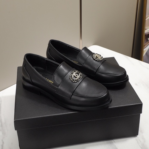 Wholesale Chanel Leather Shoes For Women #1245875 $96.00 USD, Wholesale Quality Replica Chanel Leather Shoes