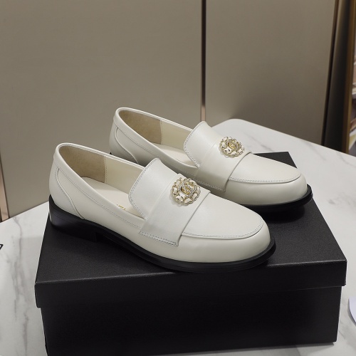 Wholesale Chanel Leather Shoes For Women #1245878 $96.00 USD, Wholesale Quality Replica Chanel Leather Shoes