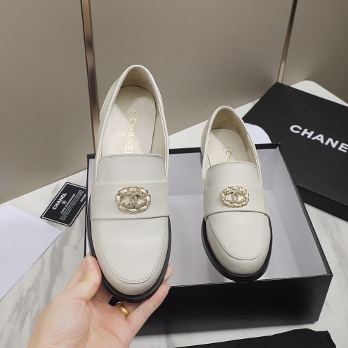 Replica Chanel Leather Shoes For Women #1245878 $96.00 USD for Wholesale