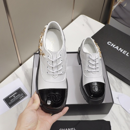 Replica Chanel Leather Shoes For Women #1245881 $102.00 USD for Wholesale