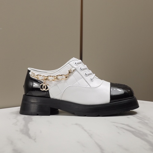 Replica Chanel Leather Shoes For Women #1245881 $102.00 USD for Wholesale