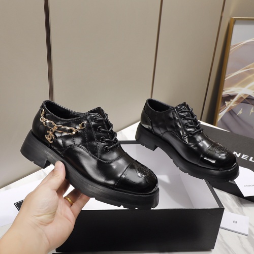 Wholesale Chanel Leather Shoes For Women #1245882 $102.00 USD, Wholesale Quality Replica Chanel Leather Shoes