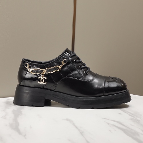 Replica Chanel Leather Shoes For Women #1245882 $102.00 USD for Wholesale