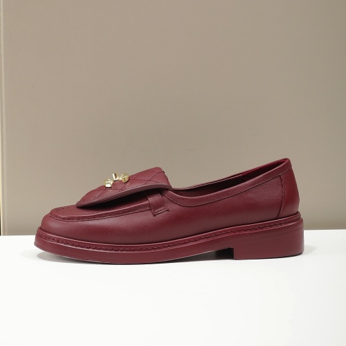 Replica Chanel Leather Shoes For Women #1245885 $92.00 USD for Wholesale