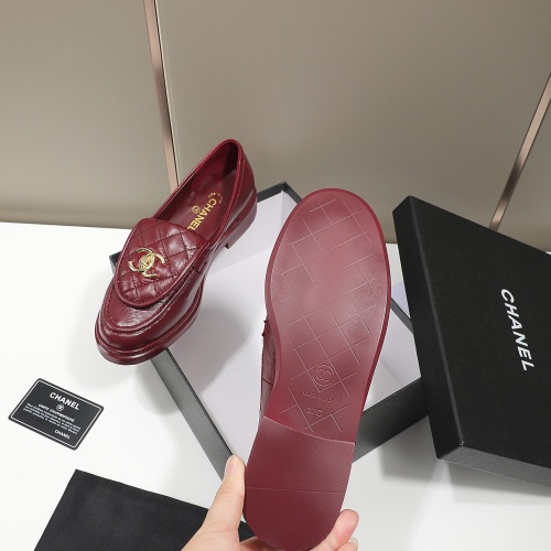 Replica Chanel Leather Shoes For Women #1245888 $92.00 USD for Wholesale