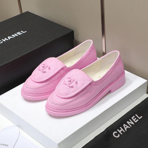 Wholesale Chanel Leather Shoes For Women #1245890 $92.00 USD, Wholesale Quality Replica Chanel Leather Shoes