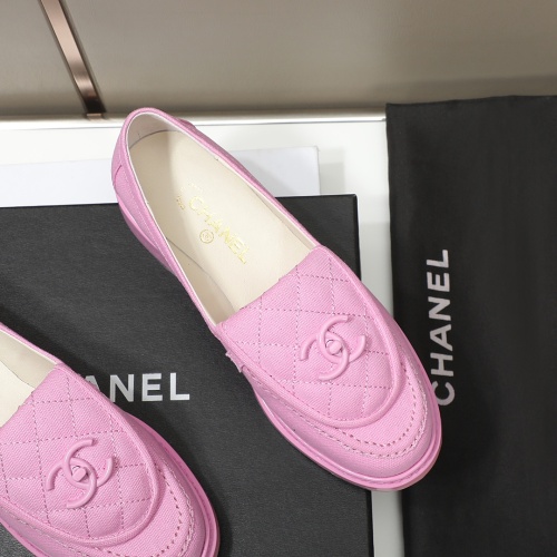 Replica Chanel Leather Shoes For Women #1245890 $92.00 USD for Wholesale