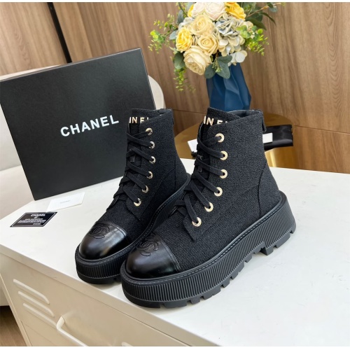 Wholesale Chanel Boots For Women #1245901 $105.00 USD, Wholesale Quality Replica Chanel Boots