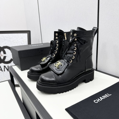 Wholesale Chanel Boots For Women #1245933 $132.00 USD, Wholesale Quality Replica Chanel Boots