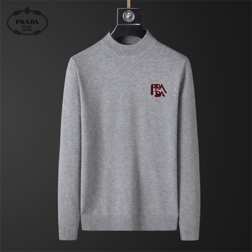 Wholesale Prada Sweater Long Sleeved For Men #1246122 $39.00 USD, Wholesale Quality Replica Prada Sweater