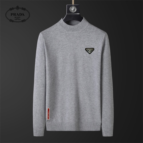 Wholesale Prada Sweater Long Sleeved For Men #1246218 $39.00 USD, Wholesale Quality Replica Prada Sweater