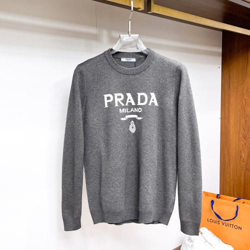 Wholesale Prada Sweater Long Sleeved For Men #1246245 $72.00 USD, Wholesale Quality Replica Prada Sweater