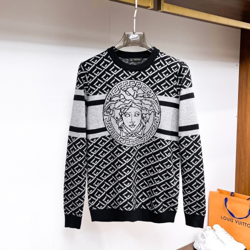 Wholesale Versace Sweaters Long Sleeved For Men #1246255 $72.00 USD, Wholesale Quality Replica Versace Sweaters