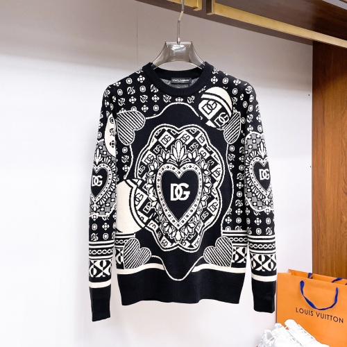 Wholesale Dolce &amp; Gabbana D&amp;G Sweaters Long Sleeved For Men #1246264 $72.00 USD, Wholesale Quality Replica Dolce &amp; Gabbana D&amp;G Sweaters