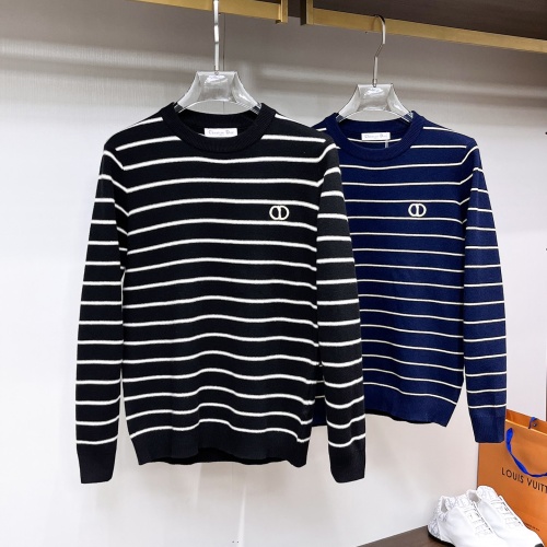 Replica Christian Dior Sweaters Long Sleeved For Men #1246275 $72.00 USD for Wholesale