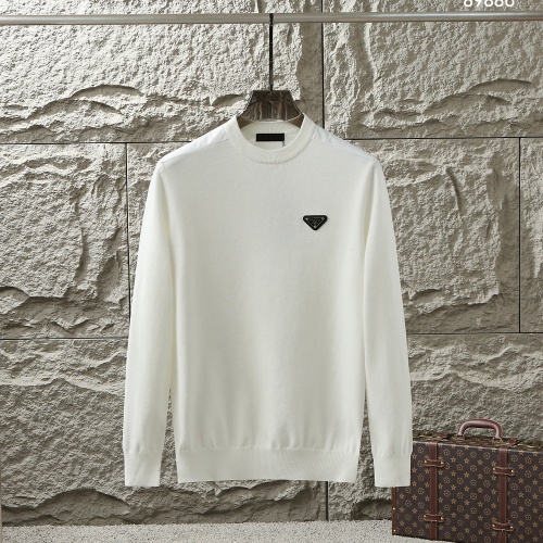 Wholesale Prada Sweater Long Sleeved For Men #1246307 $48.00 USD, Wholesale Quality Replica Prada Sweater