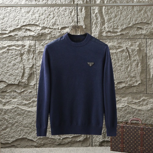 Wholesale Prada Sweater Long Sleeved For Men #1246308 $48.00 USD, Wholesale Quality Replica Prada Sweater