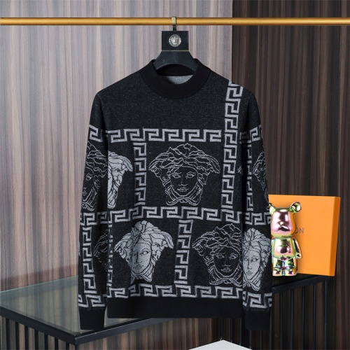 Wholesale Versace Sweaters Long Sleeved For Men #1246321 $45.00 USD, Wholesale Quality Replica Versace Sweaters