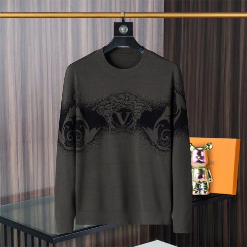 Wholesale Versace Sweaters Long Sleeved For Men #1246328 $48.00 USD, Wholesale Quality Replica Versace Sweaters