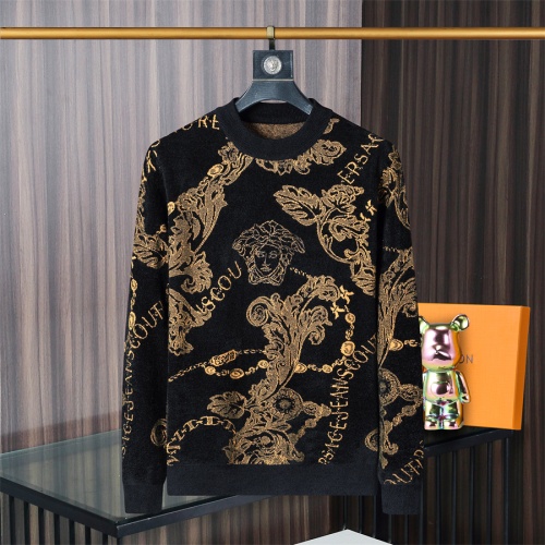 Wholesale Versace Sweaters Long Sleeved For Men #1246332 $48.00 USD, Wholesale Quality Replica Versace Sweaters