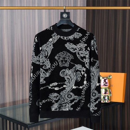 Wholesale Versace Sweaters Long Sleeved For Men #1246333 $48.00 USD, Wholesale Quality Replica Versace Sweaters