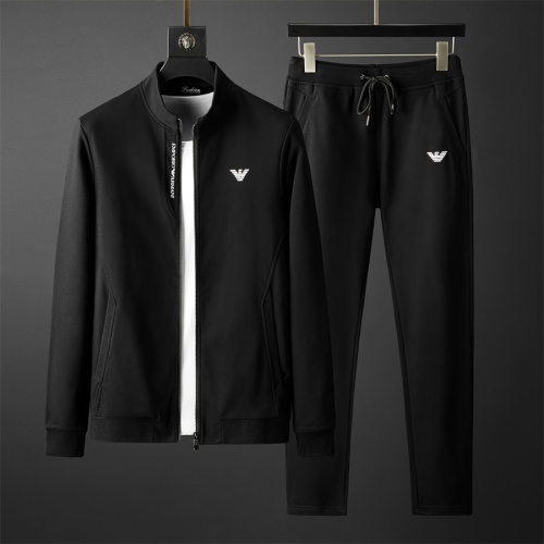 Wholesale Armani Tracksuits Long Sleeved For Men #1246353 $85.00 USD, Wholesale Quality Replica Armani Tracksuits