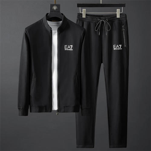 Wholesale Armani Tracksuits Long Sleeved For Men #1246357 $85.00 USD, Wholesale Quality Replica Armani Tracksuits