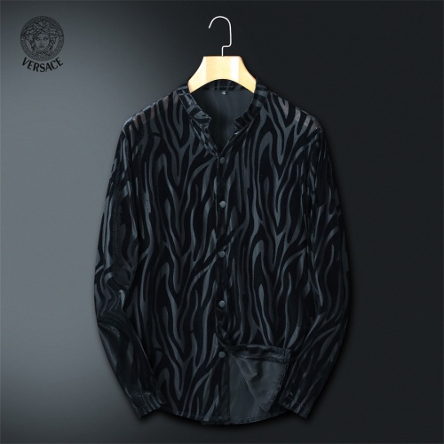 Wholesale Versace Shirts Long Sleeved For Men #1246430 $56.00 USD, Wholesale Quality Replica Versace Shirts