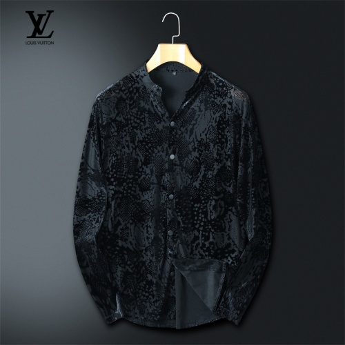 Wholesale Louis Vuitton LV Shirts Long Sleeved For Men #1246432 $56.00 USD, Wholesale Quality Replica Louis Vuitton LV Shirts