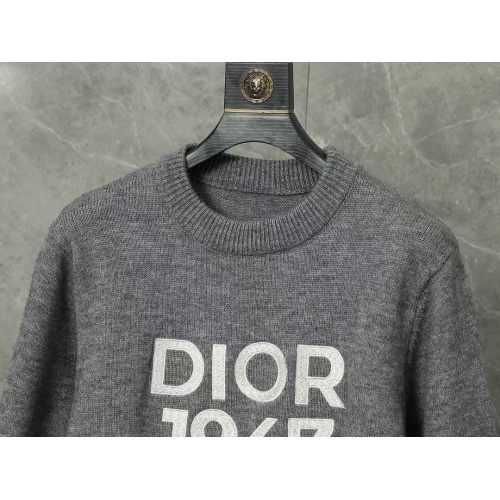 Replica Christian Dior Sweaters Long Sleeved For Men #1246445 $45.00 USD for Wholesale