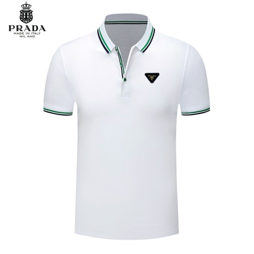 Wholesale Prada T-Shirts Short Sleeved For Men #1246858 $29.00 USD, Wholesale Quality Replica Prada T-Shirts