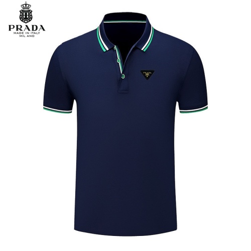 Wholesale Prada T-Shirts Short Sleeved For Men #1246866 $29.00 USD, Wholesale Quality Replica Prada T-Shirts