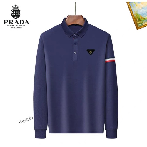 Wholesale Prada T-Shirts Long Sleeved For Men #1247057 $40.00 USD, Wholesale Quality Replica Prada T-Shirts