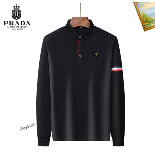 Wholesale Prada T-Shirts Long Sleeved For Men #1247058 $40.00 USD, Wholesale Quality Replica Prada T-Shirts