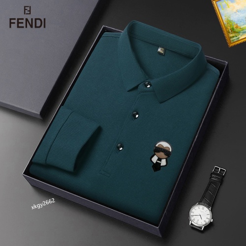 Wholesale Fendi T-Shirts Long Sleeved For Men #1247071 $40.00 USD, Wholesale Quality Replica Fendi T-Shirts