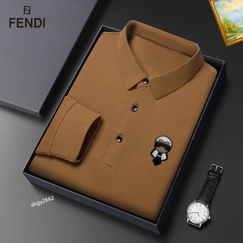 Wholesale Fendi T-Shirts Long Sleeved For Men #1247076 $40.00 USD, Wholesale Quality Replica Fendi T-Shirts