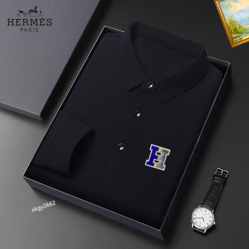 Wholesale Hermes T-Shirts Long Sleeved For Men #1247103 $40.00 USD, Wholesale Quality Replica Hermes T-Shirts